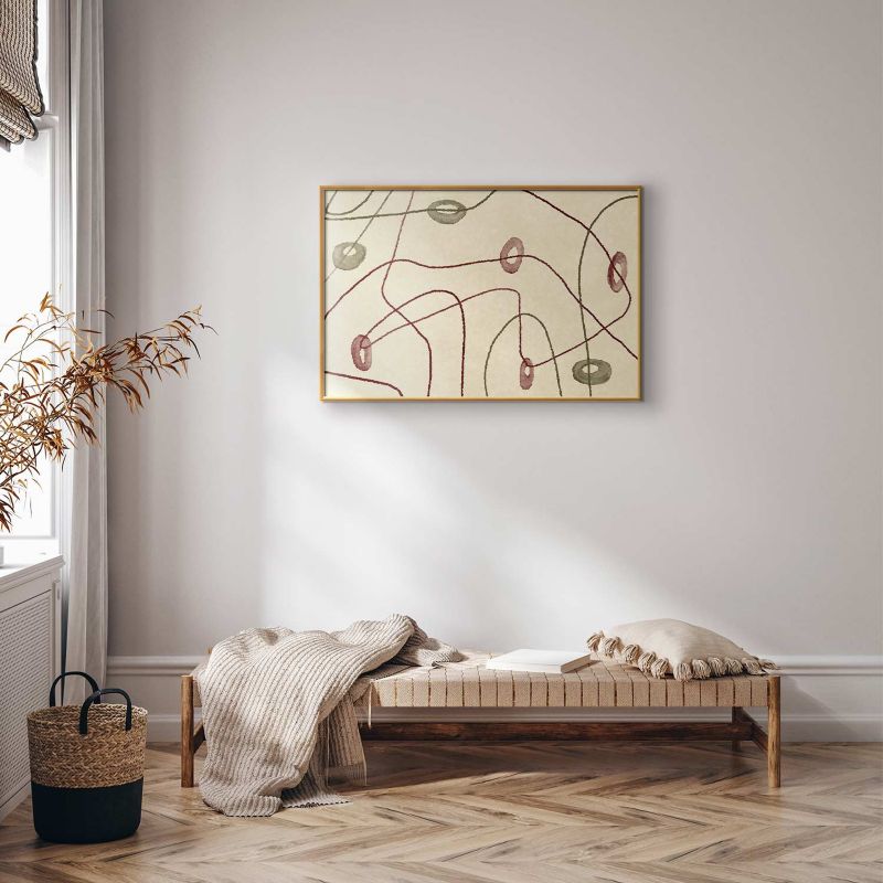 Plakat Artgeist Kształty 90x60 cm z ramą złotą 1 szt