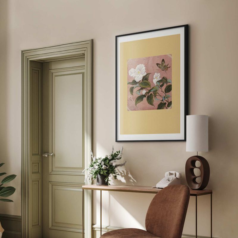 Plakat Artgeist Kwiat azalii 21x30 cm z ramą czarną 1 szt