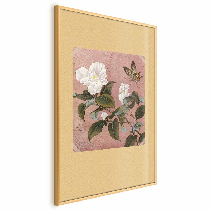 Plakat Artgeist Kwiat azalii 21x30 cm z ramą złotą 1 szt