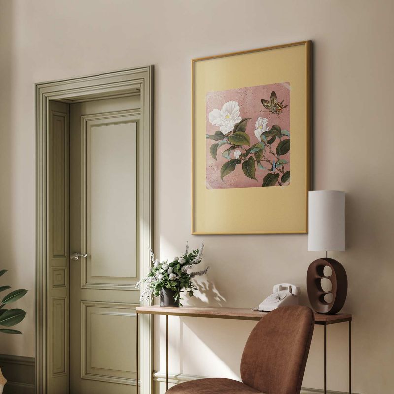 Plakat Artgeist Kwiat azalii 21x30 cm z ramą złotą 1 szt