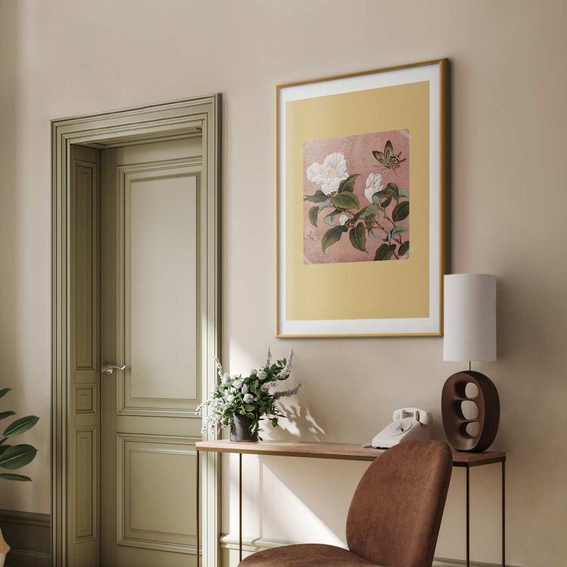 Plakat Artgeist Kwiat azalii 40x60 cm z ramą złotą 1 szt