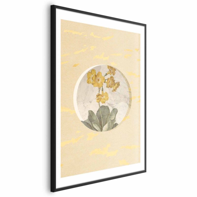 Plakat Artgeist Kwiat w kole 21x30 cm z ramą czarną 1 szt