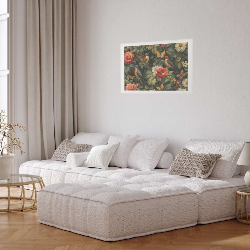 Plakat Artgeist Kwiaty i motyle 60x40 cm bez ramy 1 szt