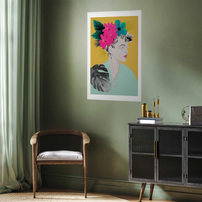 Plakat Artgeist Kwiaty we włosach 40x60 cm bez ramy 1 szt