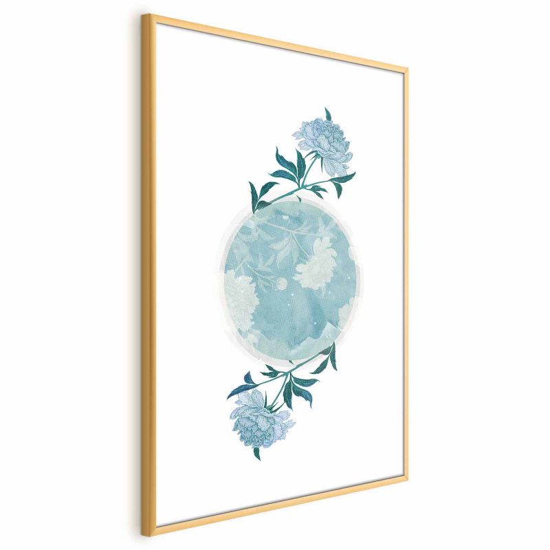 Plakat Artgeist Kwiecista planeta 21x30 cm z ramą złotą 1 szt