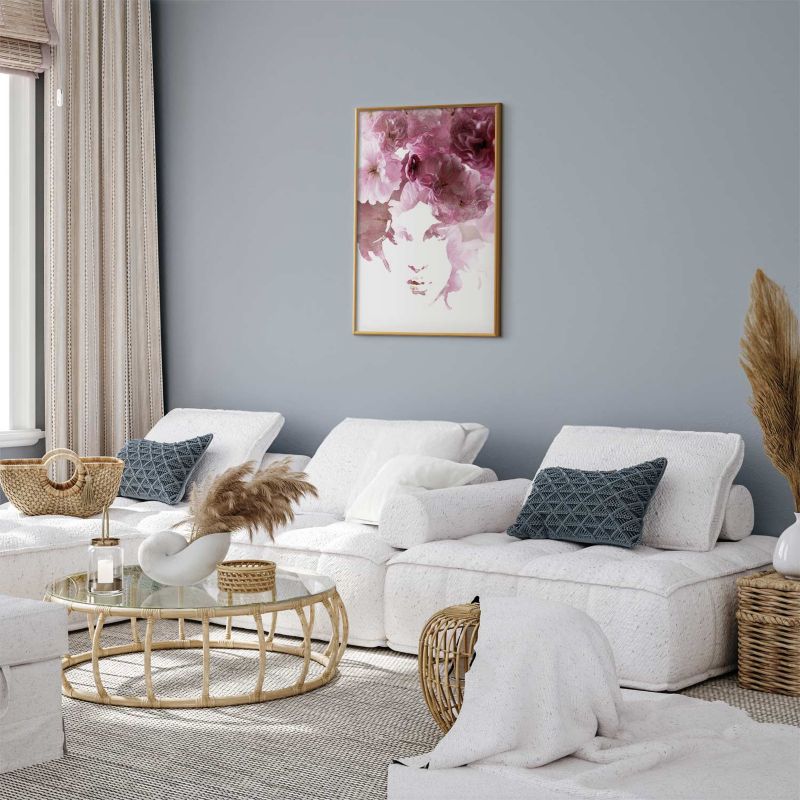 Plakat Artgeist Kwieciste spojrzenie 29,7x42 cm z ramą złotą 1 szt
