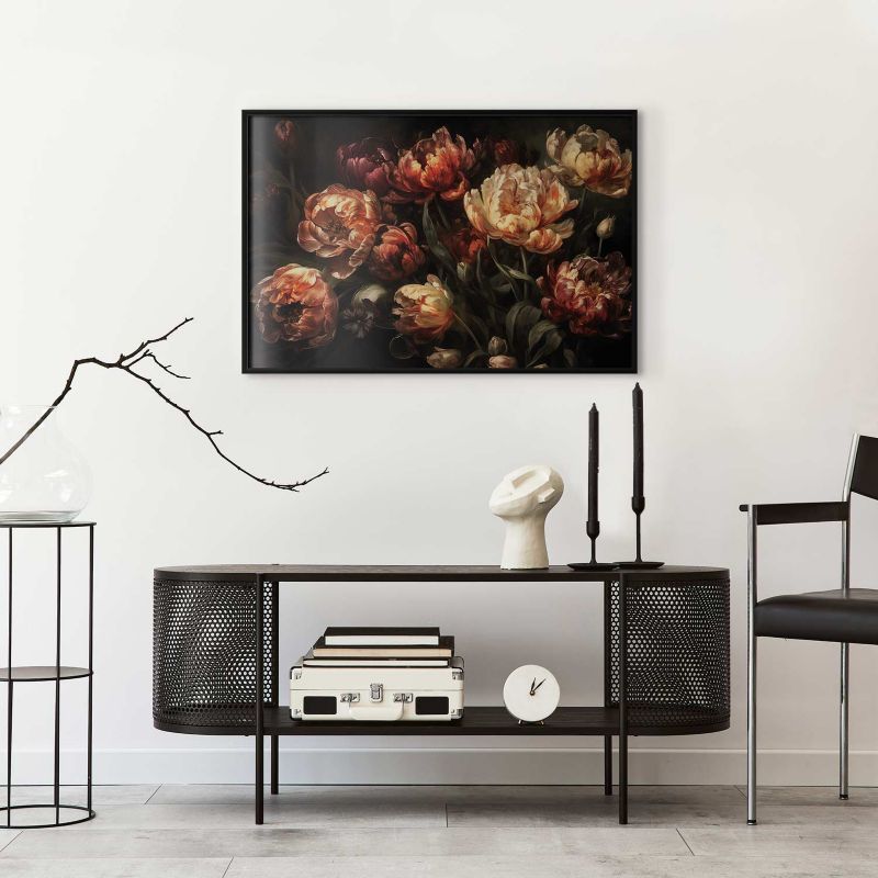 Plakat Artgeist Kwitnące tulipany 60x40 cm z ramą czarną 1 szt