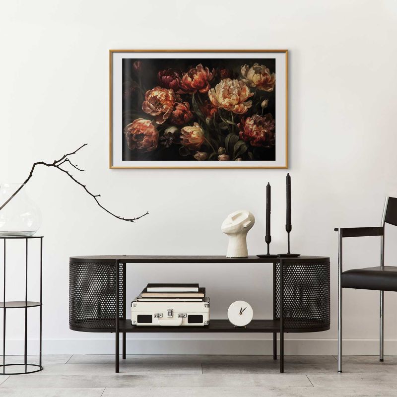 Plakat Artgeist Kwitnące tulipany 60x40 cm z ramą złotą 1 szt