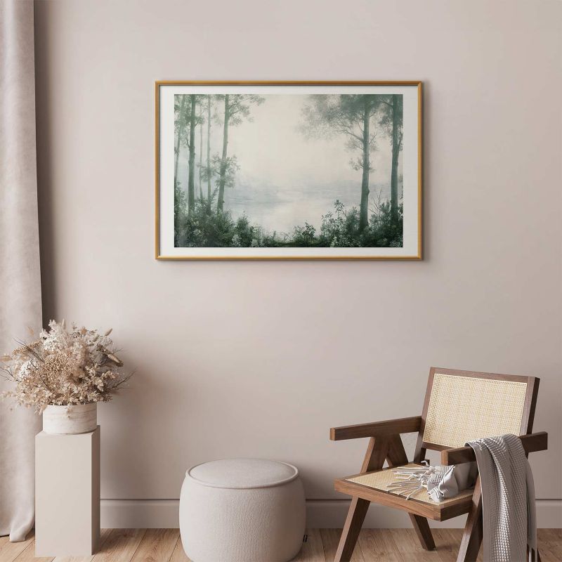 Plakat Artgeist Lasek i staw 60x40 cm z ramą złotą 1 szt