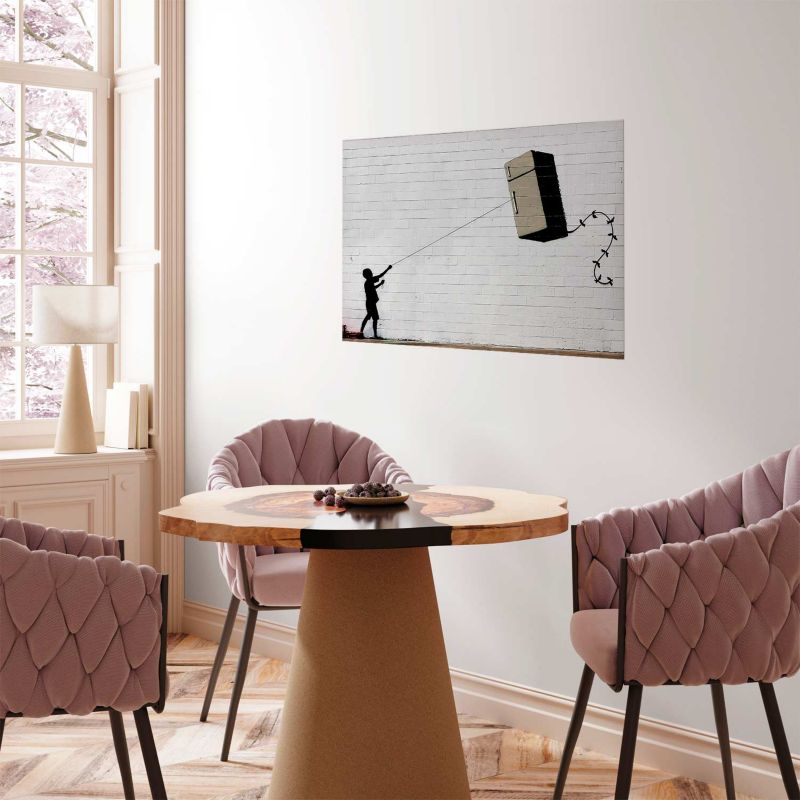 Plakat Artgeist Latająca lodówka 30x21 cm bez ramy 1 szt