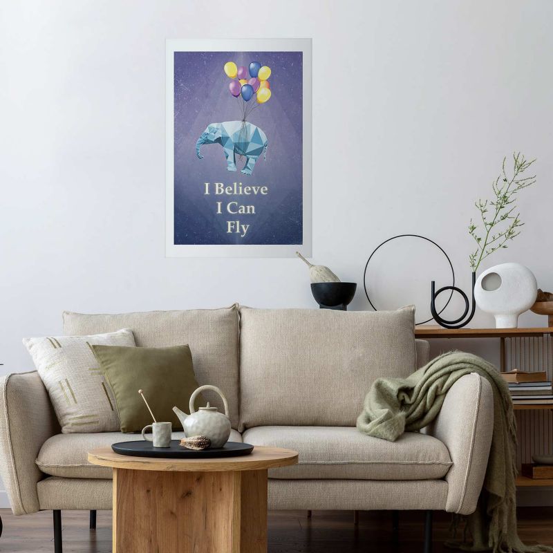 Plakat Artgeist Latający słoń 21x30 cm bez ramy 1 szt