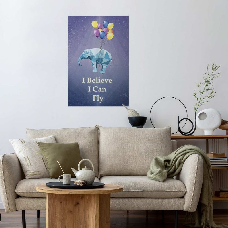 Plakat Artgeist Latający słoń 40x60 cm bez ramy 1 szt