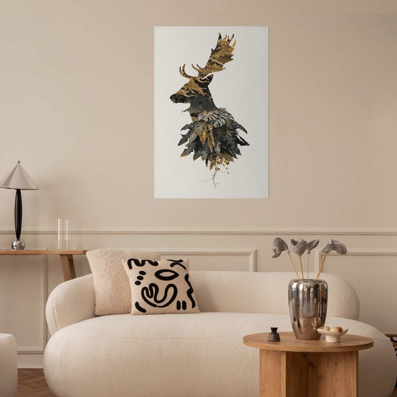 Plakat Artgeist Leśny jeleń 40x60 cm bez ramy 1 szt