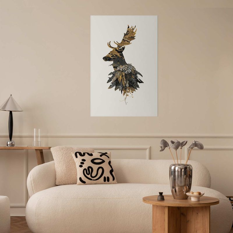 Plakat Artgeist Leśny jeleń 60x90 cm bez ramy 1 szt