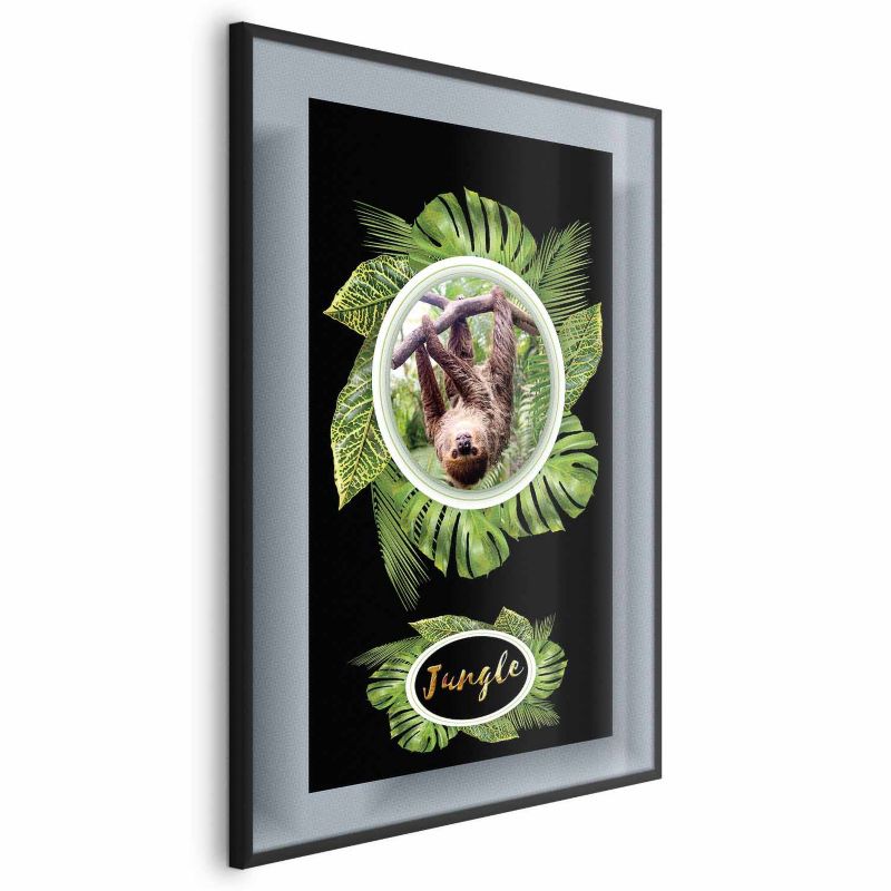 Plakat Artgeist Leniwiec 21x30 cm z ramą czarną 1 szt