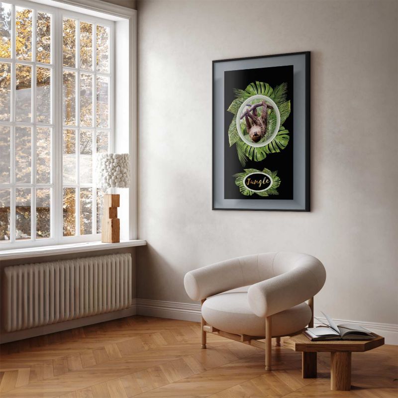 Plakat Artgeist Leniwiec 21x30 cm z ramą czarną 1 szt
