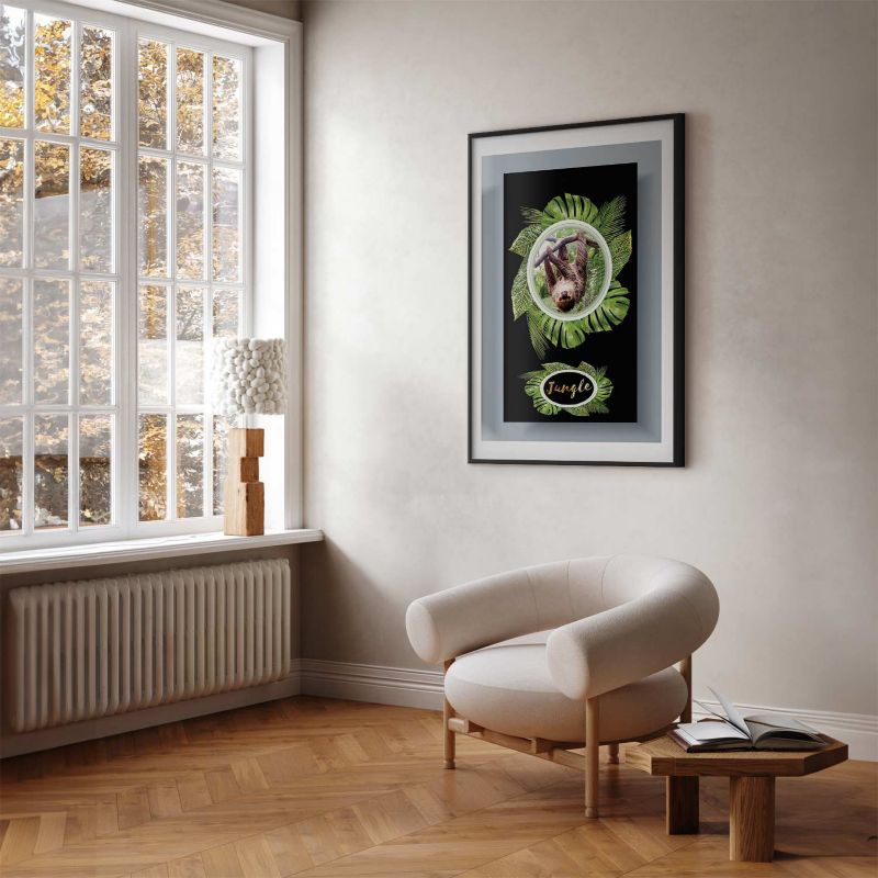 Plakat Artgeist Leniwiec 40x60 cm z ramą czarną 1 szt