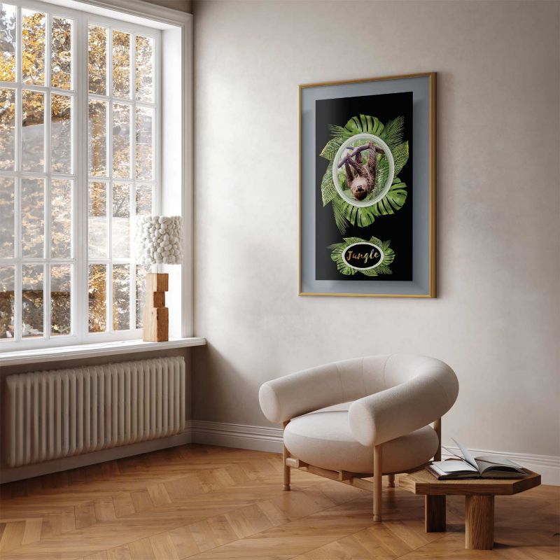 Plakat Artgeist Leniwiec 40x60 cm z ramą złotą 1 szt