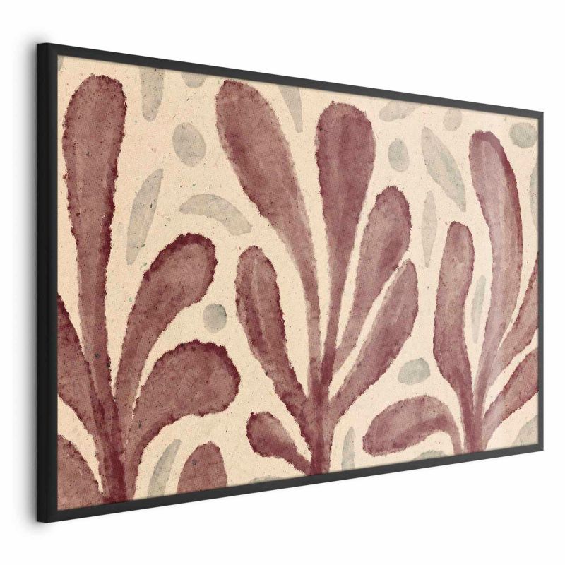 Plakat Artgeist Liście i plamy 30x21 cm z ramą czarną 1 szt