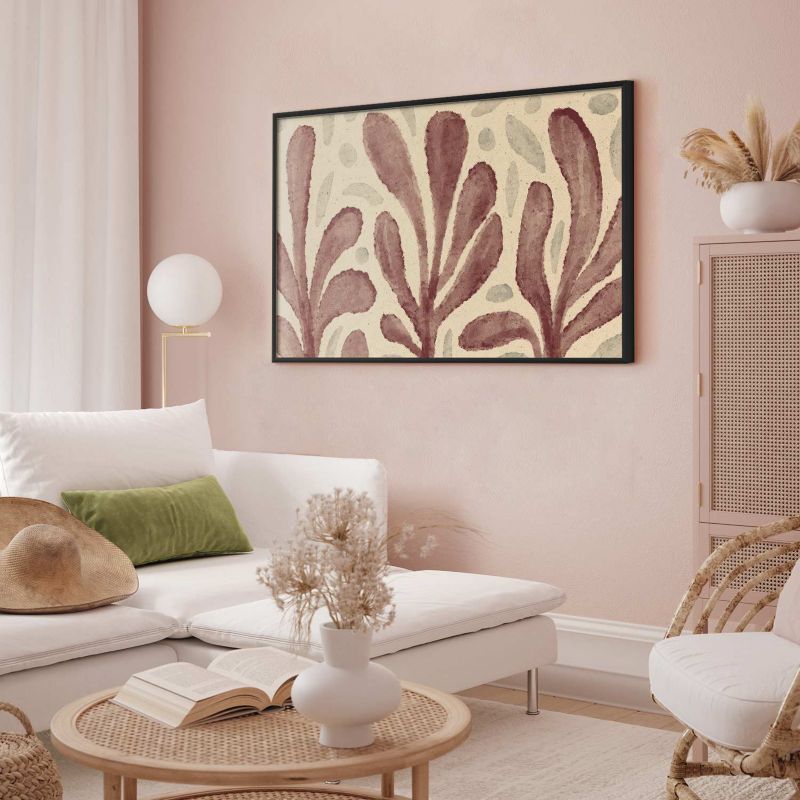 Plakat Artgeist Liście i plamy 30x21 cm z ramą czarną 1 szt
