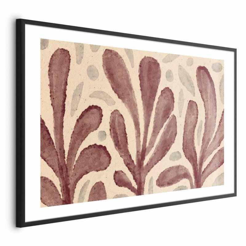 Plakat Artgeist Liście i plamy 42x29,7 cm z ramą czarną 1 szt