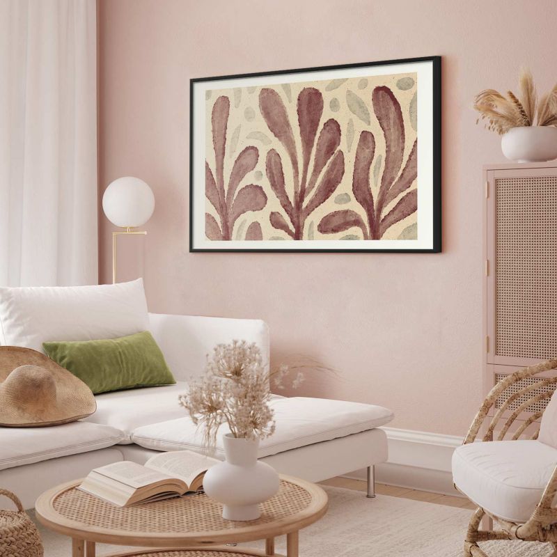 Plakat Artgeist Liście i plamy 42x29,7 cm z ramą czarną 1 szt