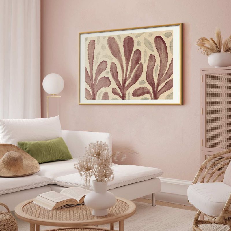 Plakat Artgeist Liście i plamy 42x29,7 cm z ramą złotą 1 szt