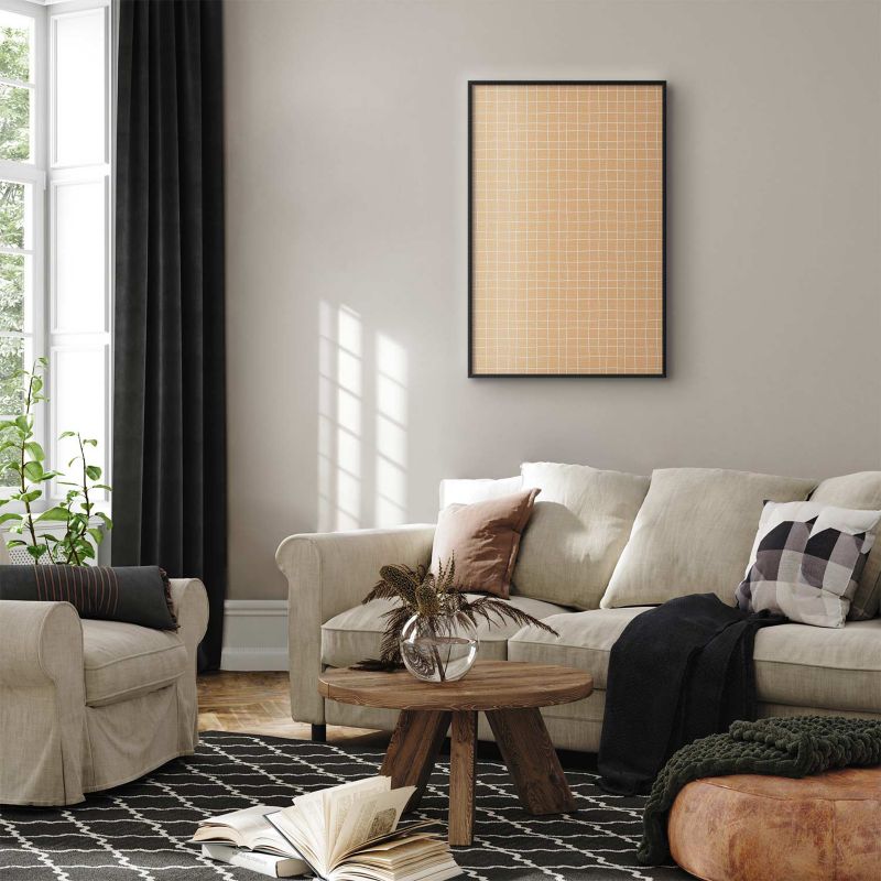 Plakat Artgeist Linie i szum 21x30 cm z ramą czarną 1 szt