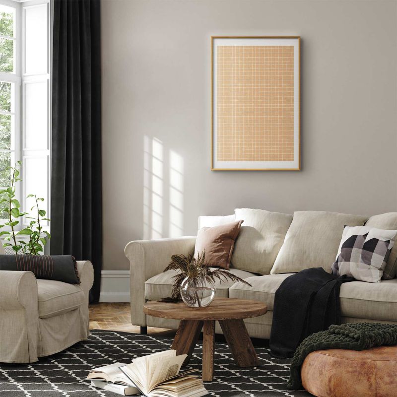 Plakat Artgeist Linie i szum 40x60 cm z ramą złotą 1 szt