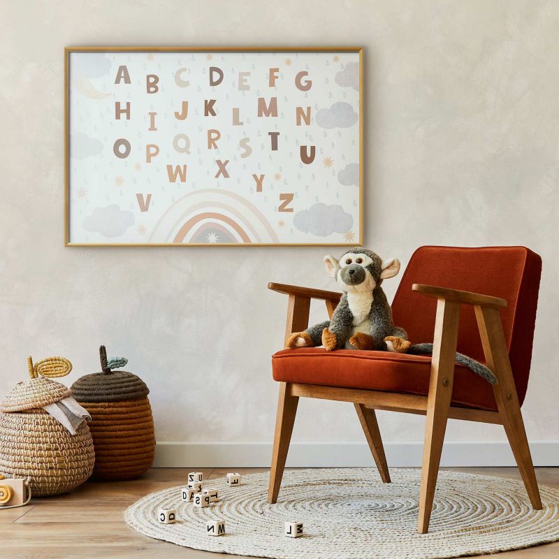 Plakat Artgeist Literki 30x21 cm z ramą złotą 1 szt