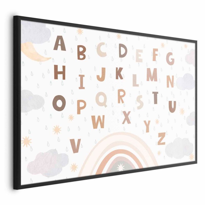 Plakat Artgeist Literki 60x40 cm z ramą czarną 1 szt