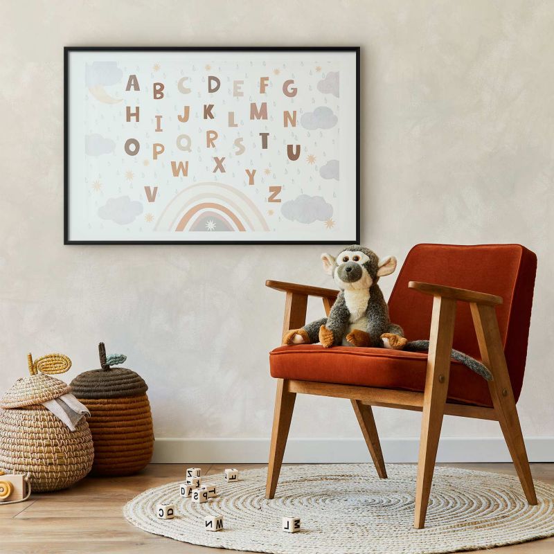 Plakat Artgeist Literki 90x60 cm z ramą czarną 1 szt