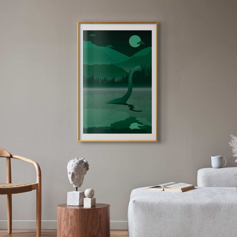 Plakat Artgeist Loch Ness 29,7x42 cm z ramą złotą 1 szt
