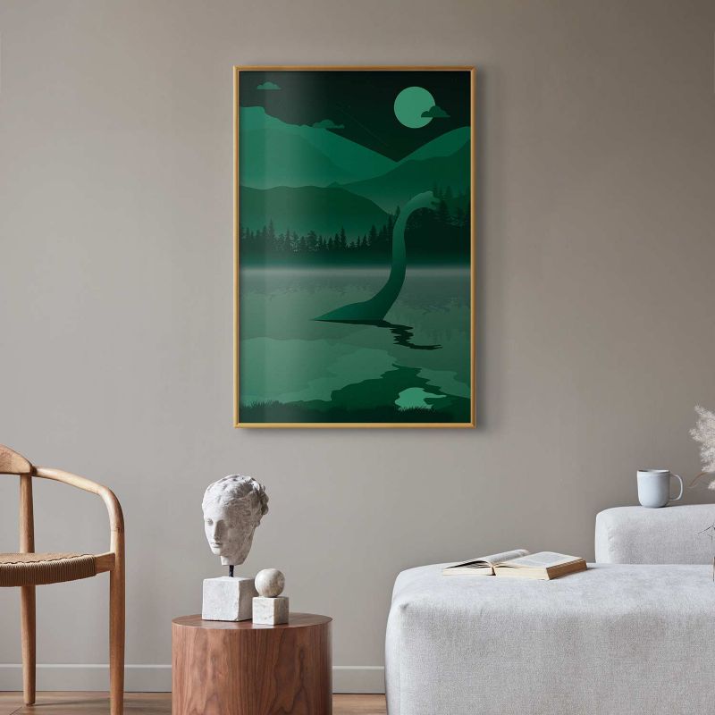 Plakat Artgeist Loch Ness 40x60 cm z ramą złotą 1 szt