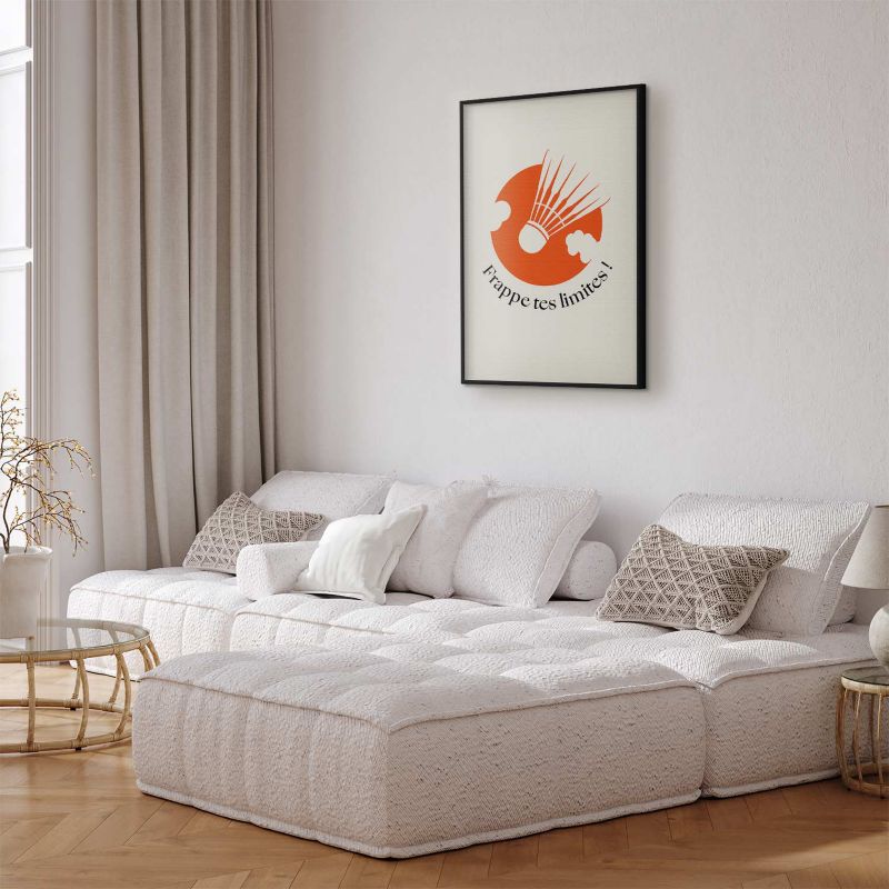 Plakat Artgeist Lotka na tle pomarańczu 21x30 cm z ramą czarną 1 szt
