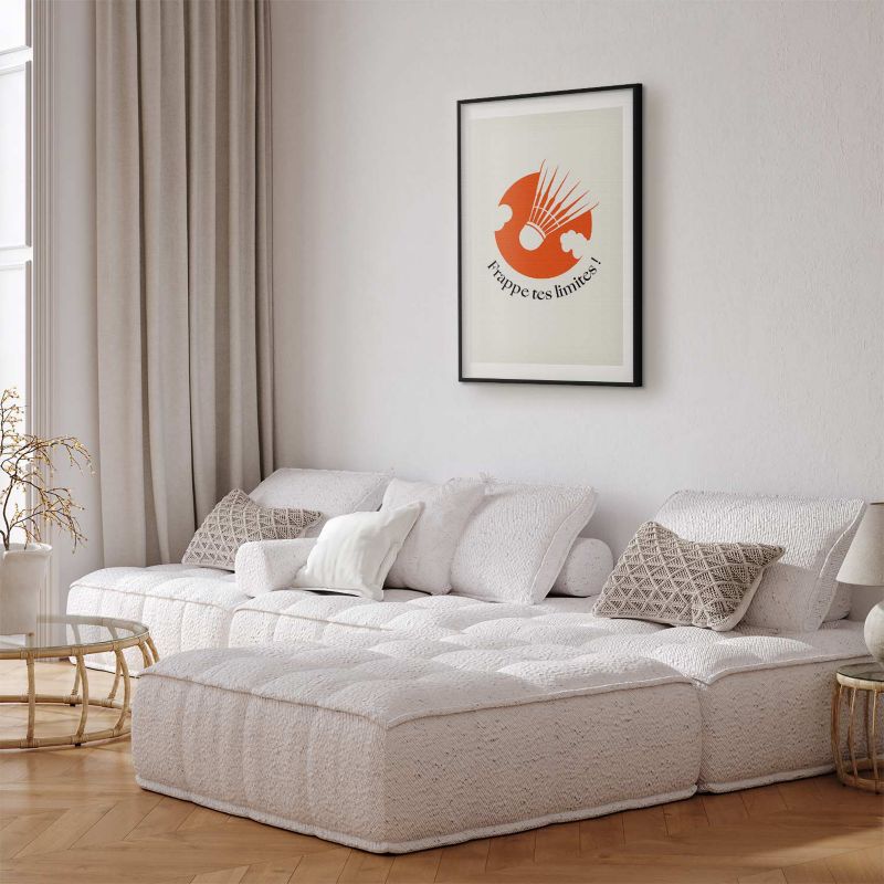 Plakat Artgeist Lotka na tle pomarańczu 40x60 cm z ramą czarną 1 szt