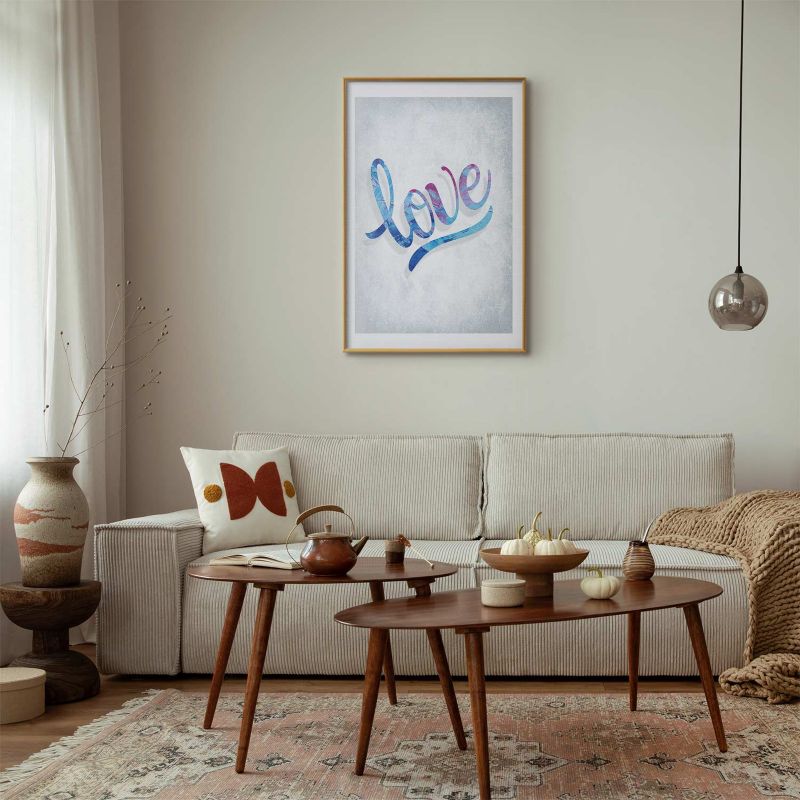 Plakat Artgeist Love 40x60 cm z ramą złotą 1 szt