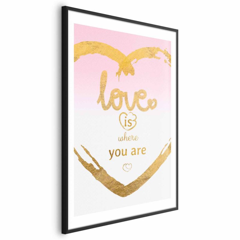 Plakat Artgeist Love Is 21x30 cm z ramą czarną 1 szt