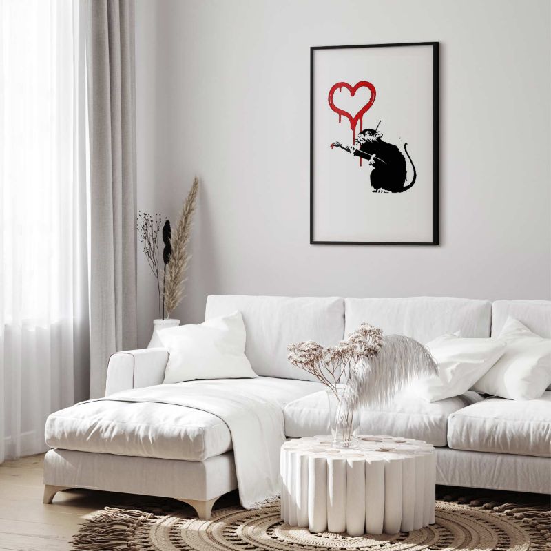 Plakat Artgeist Love Rat 40x60 cm z ramą czarną 1 szt