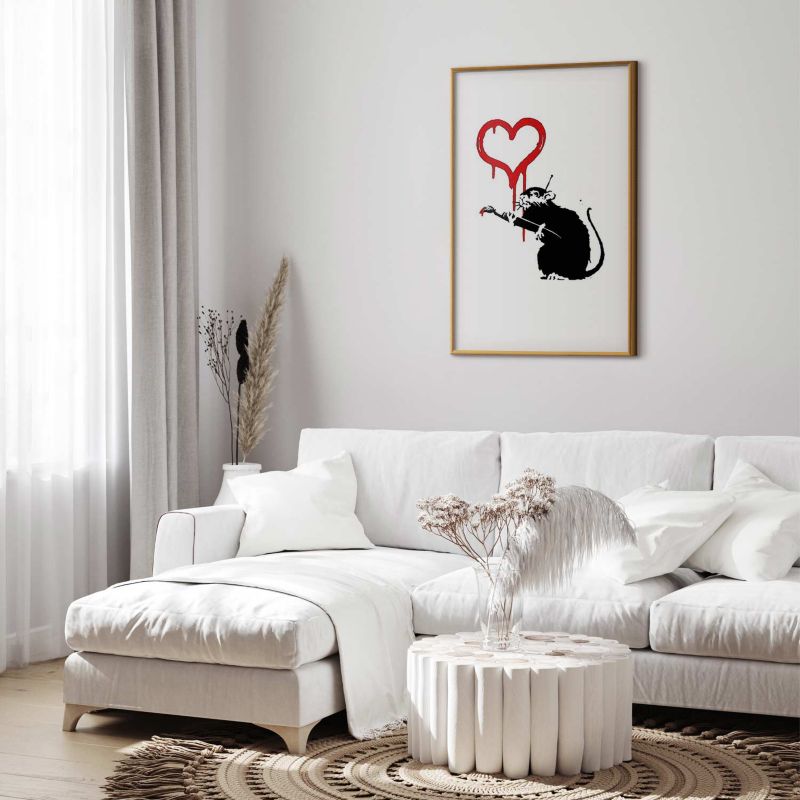 Plakat Artgeist Love Rat 60x90 cm z ramą złotą 1 szt