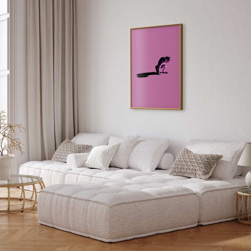 Plakat Artgeist Mała małpka 21x30 cm z ramą złotą 1 szt