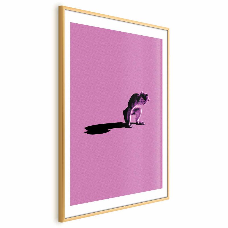 Plakat Artgeist Mała małpka 60x90 cm z ramą złotą 1 szt