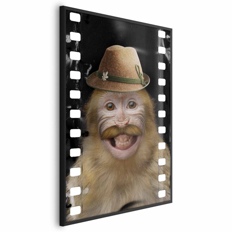 Plakat Artgeist Małpa w kapeluszu 29,7x42 cm z ramą czarną 1 szt