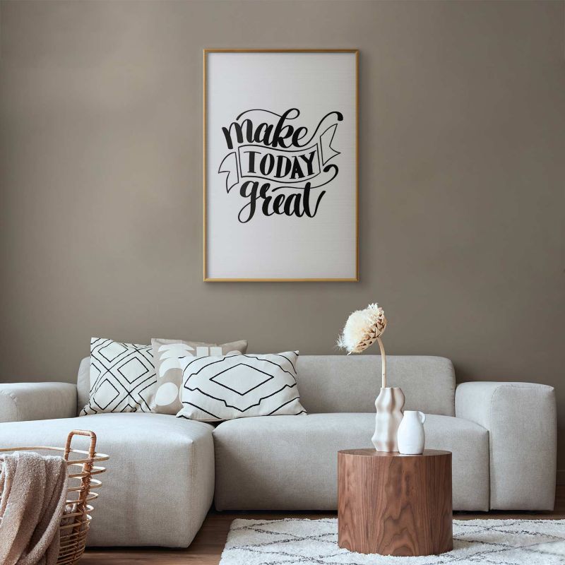 Plakat Artgeist Make today great 21x30 cm z ramą złotą 1 szt