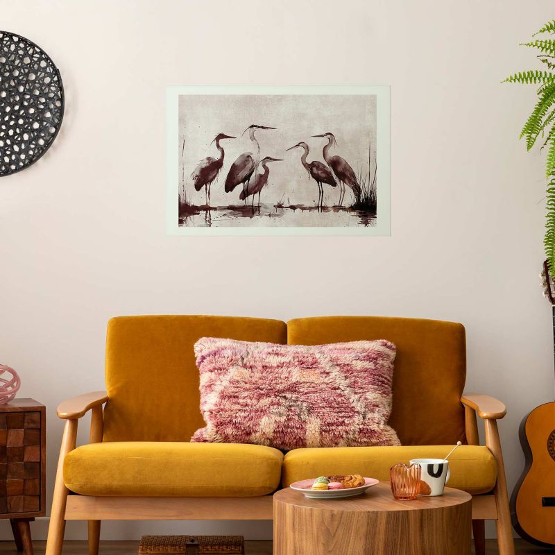 Plakat Artgeist Malowane czaple 30x21 cm bez ramy 1 szt