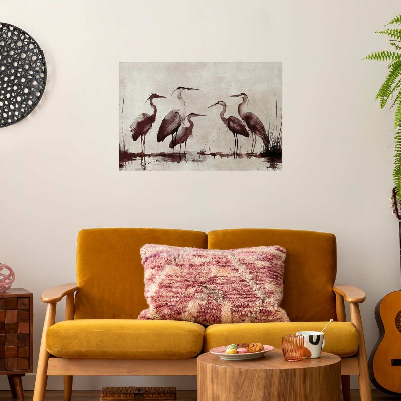 Plakat Artgeist Malowane czaple 60x40 cm bez ramy 1 szt