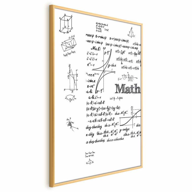 Plakat Artgeist Matematyka 40x60 cm z ramą złotą 1 szt