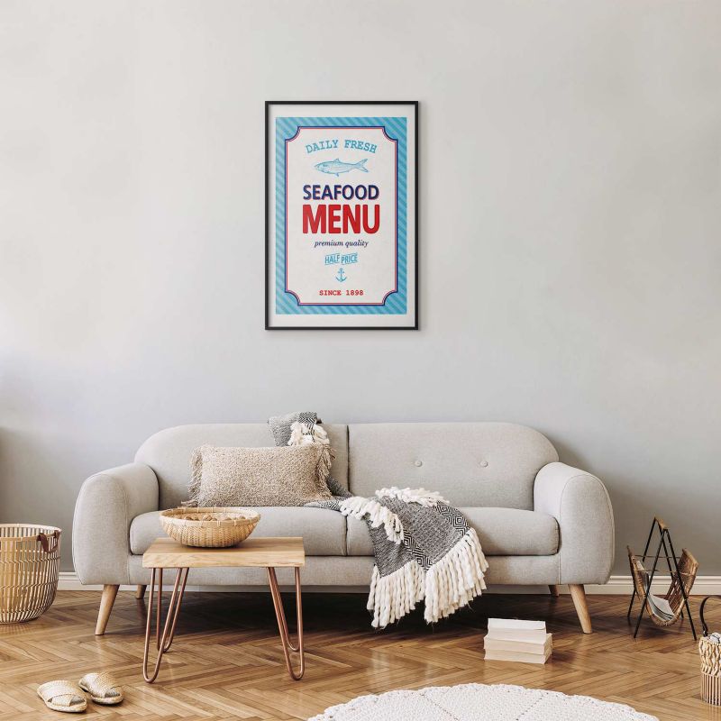 Plakat Artgeist Menu 21x30 cm z ramą czarną 1 szt