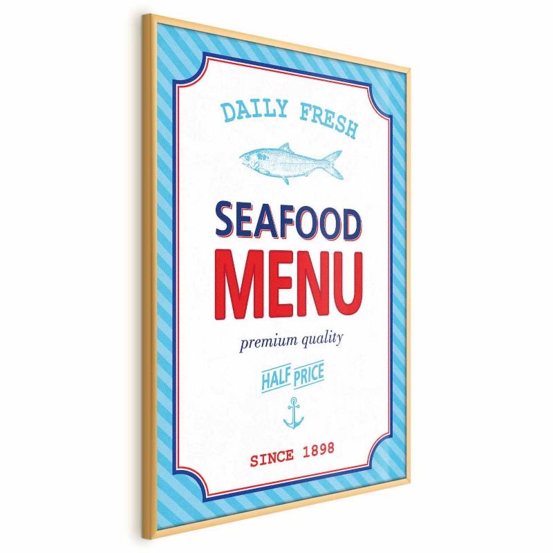 Plakat Artgeist Menu 29,7x42 cm z ramą złotą 1 szt