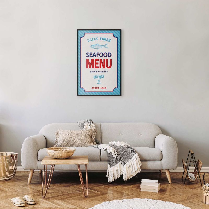 Plakat Artgeist Menu 40x60 cm z ramą czarną 1 szt